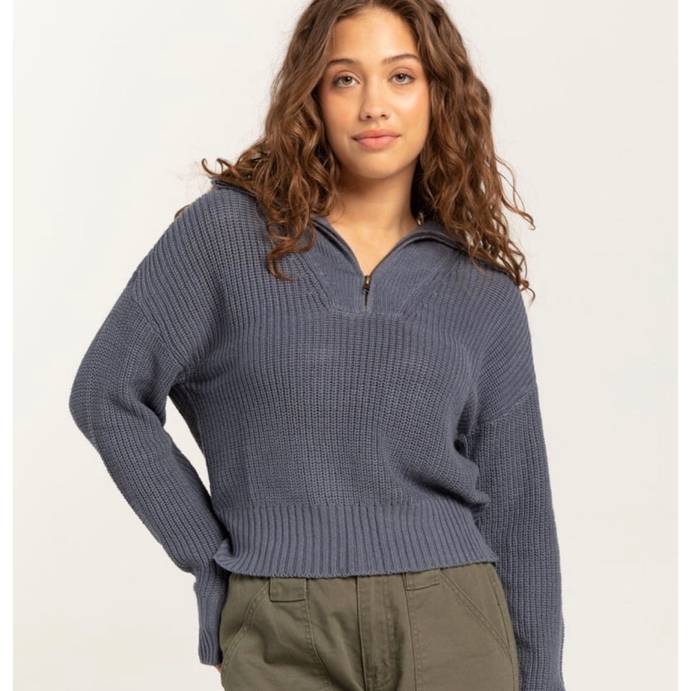 RSQ Women’s Half Zip Stadium Collar Sweater XL